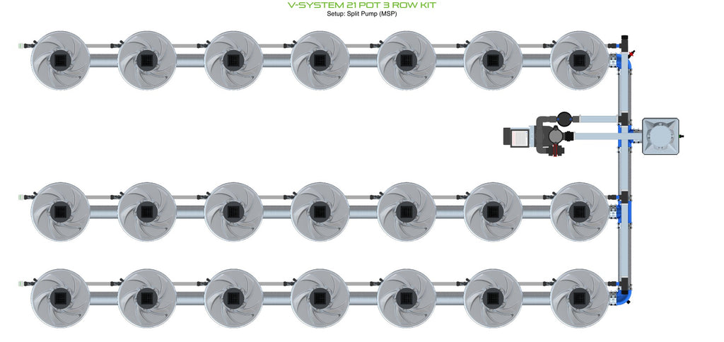 ALIEN Hydroponics V-SYSTEM 21 Pot 3 Row Kit product image 18