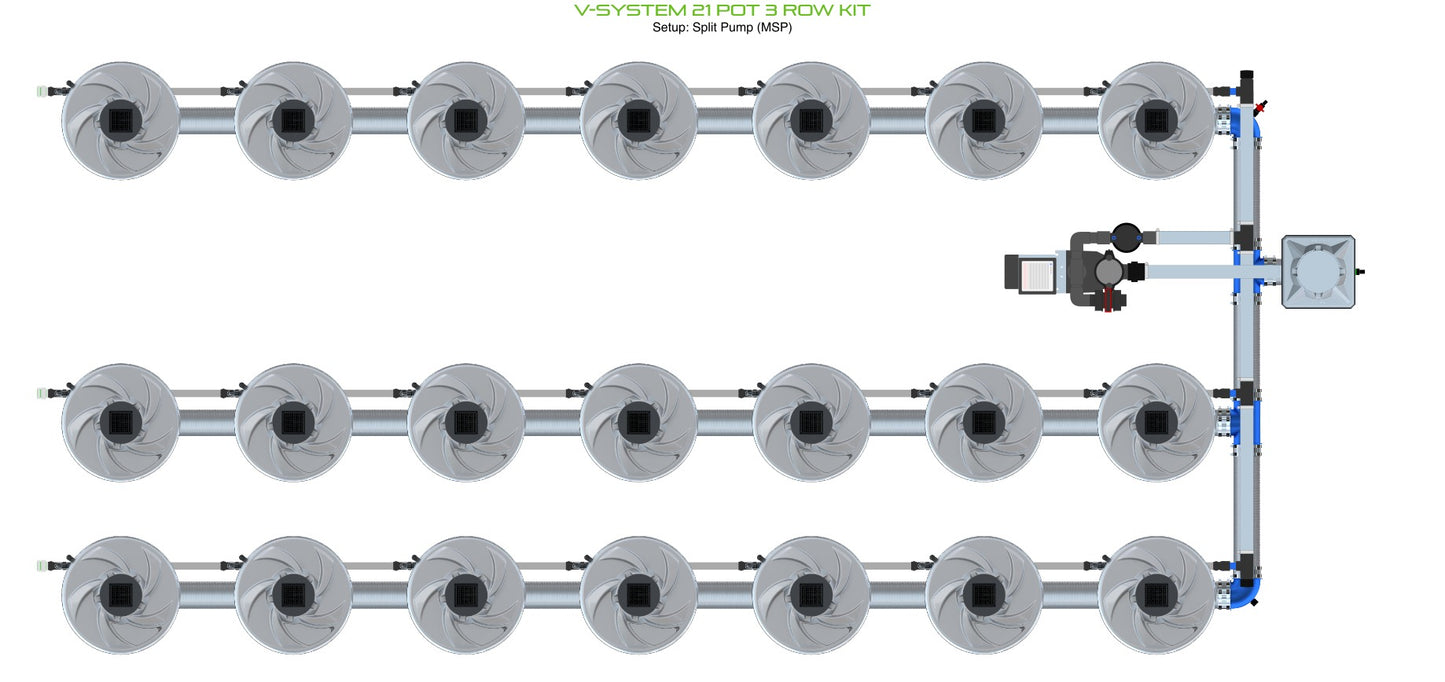 ALIEN Hydroponics V-SYSTEM 21 Pot 3 Row Kit product image 18