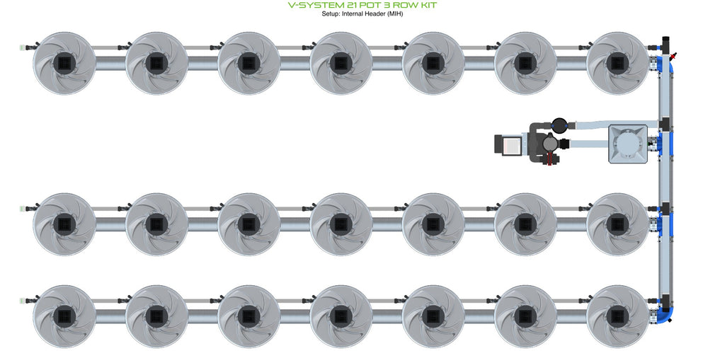 ALIEN Hydroponics V-SYSTEM 21 Pot 3 Row Kit product image 6