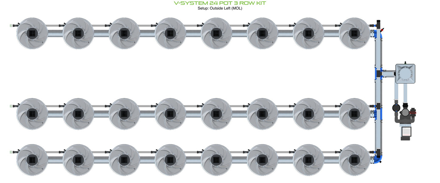 ALIEN Hydroponics V-SYSTEM 24 Pot 3 Row Kit product image 10