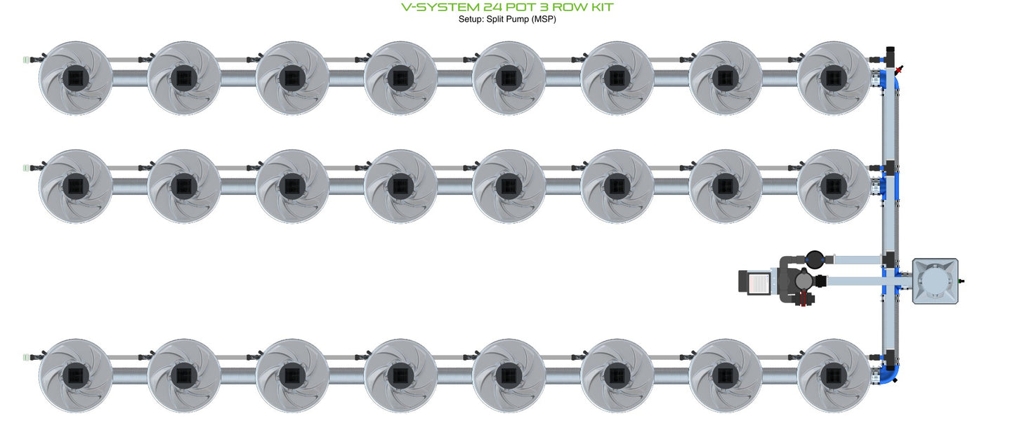ALIEN Hydroponics V-SYSTEM 24 Pot 3 Row Kit product image 16