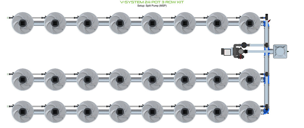 ALIEN Hydroponics V-SYSTEM 24 Pot 3 Row Kit product image 18