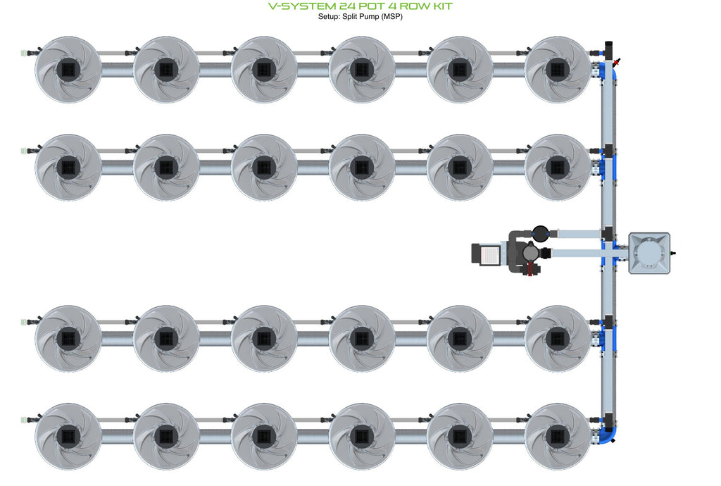 ALIEN Hydroponics V-SYSTEM 24 Pot 4 Row Kit product image 10