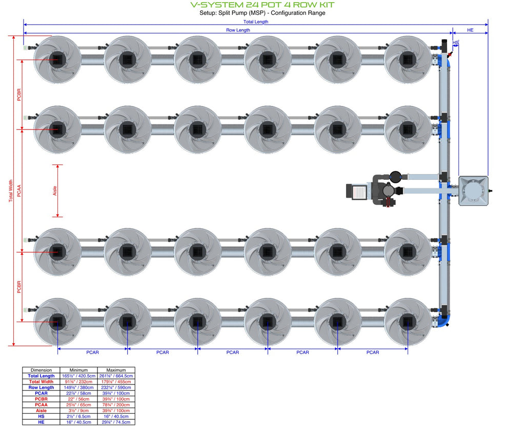 ALIEN Hydroponics V-SYSTEM 24 Pot 4 Row Kit product image 11