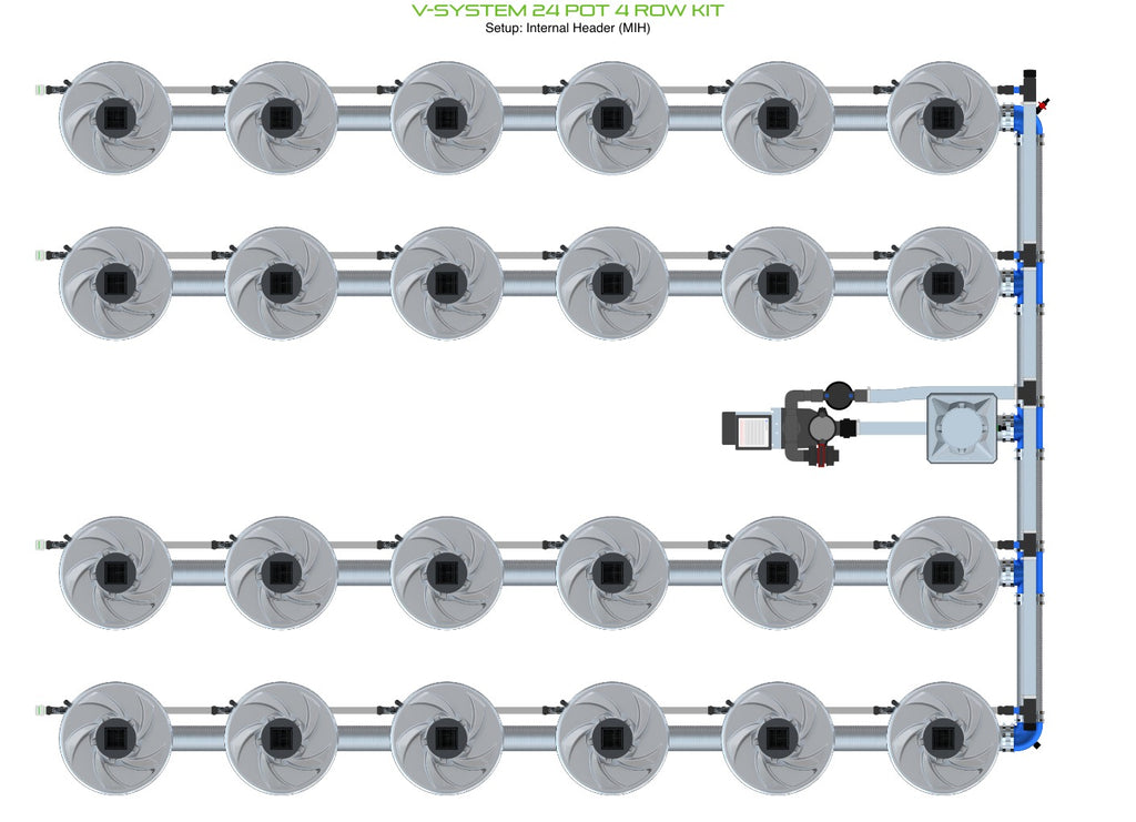 ALIEN Hydroponics V-SYSTEM 24 Pot 4 Row Kit product image 4