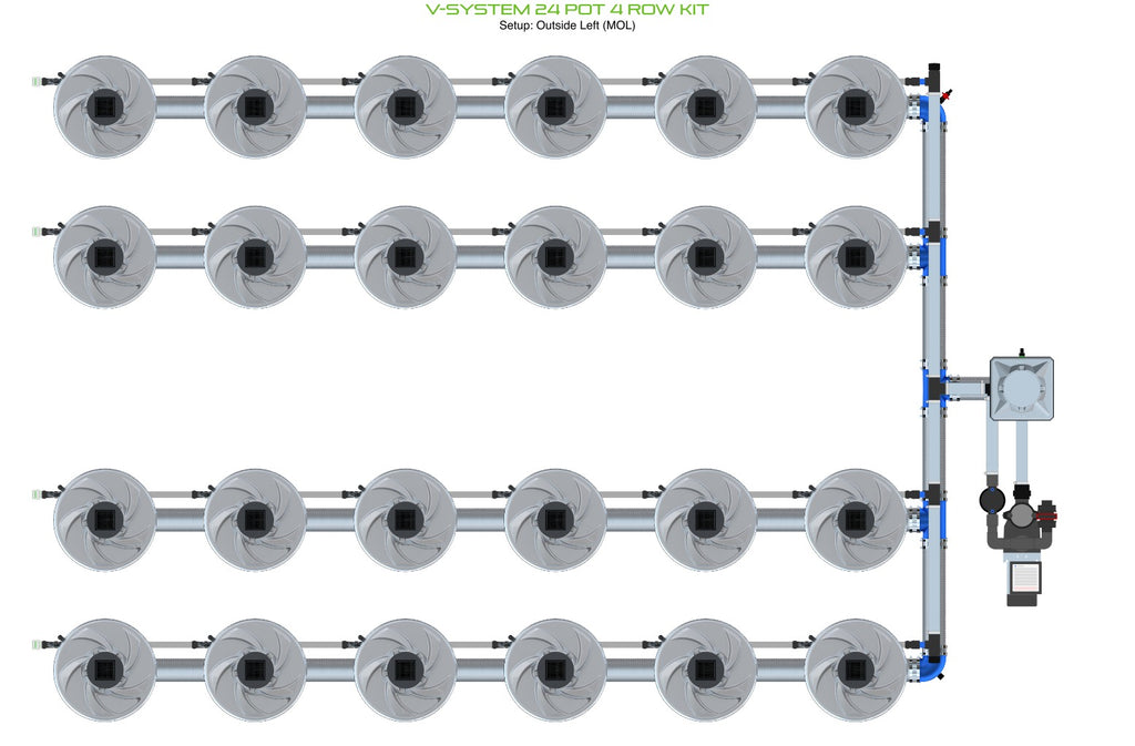 ALIEN Hydroponics V-SYSTEM 24 Pot 4 Row Kit product image 6
