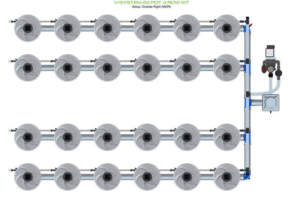 ALIEN Hydroponics V-SYSTEM 24 Pot 4 Row Kit product image 8