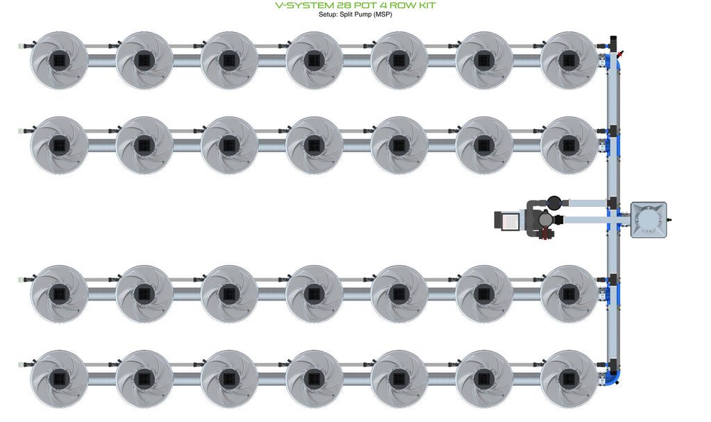 ALIEN Hydroponics V-SYSTEM 28 Pot 4 Row Kit product image 10