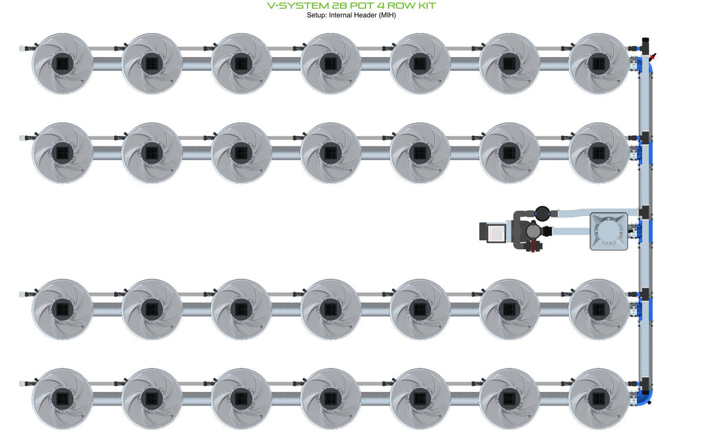 ALIEN Hydroponics V-SYSTEM 28 Pot 4 Row Kit product image 4