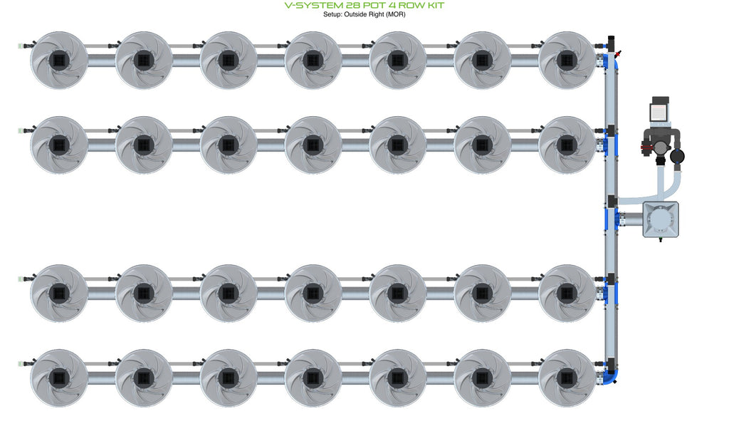 ALIEN Hydroponics V-SYSTEM 28 Pot 4 Row Kit product image 8