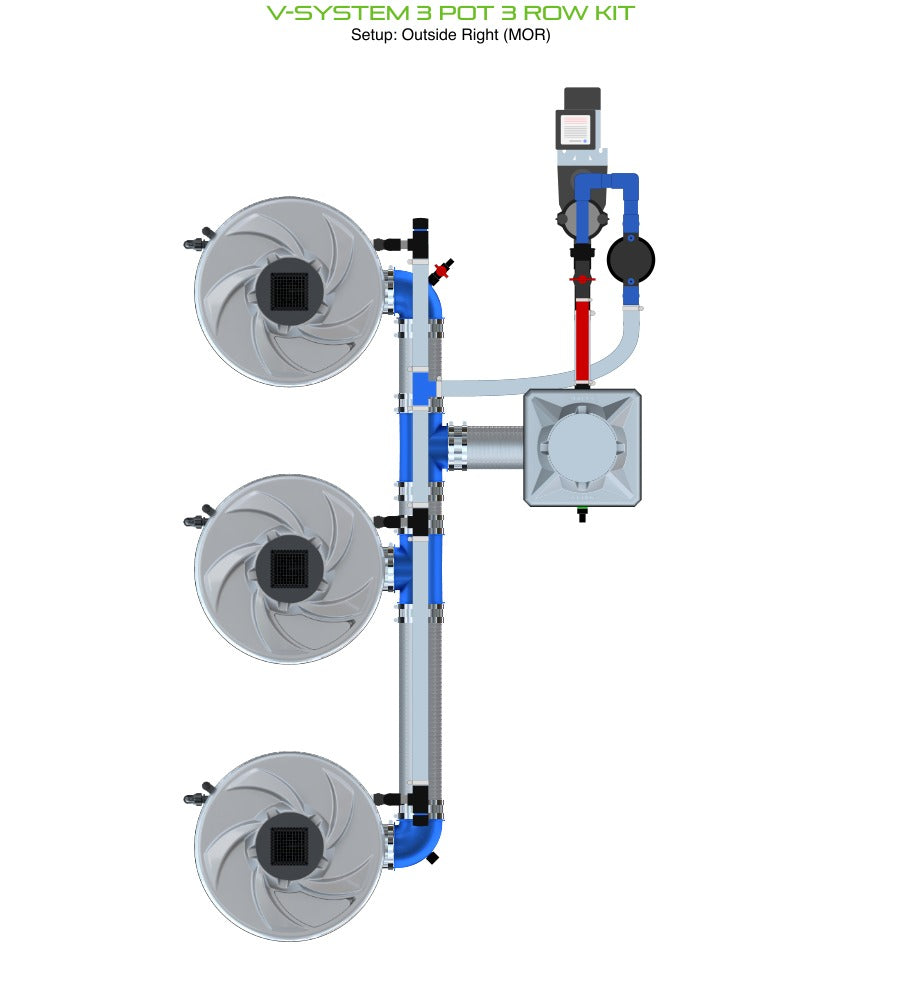 ALIEN Hydroponics V-SYSTEM 3 Pot 3 Row Kit product image 11