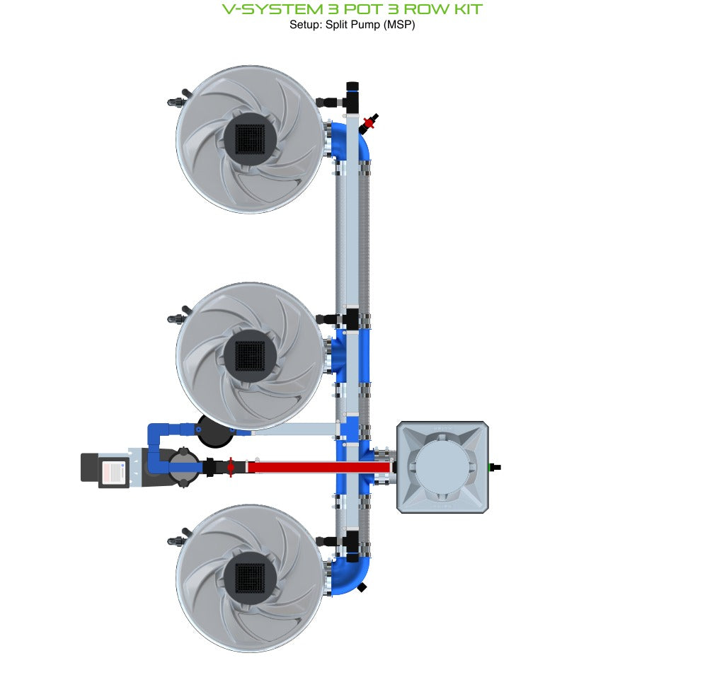 ALIEN Hydroponics V-SYSTEM 3 Pot 3 Row Kit product image 13