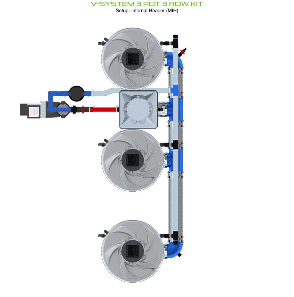 ALIEN Hydroponics V-SYSTEM 3 Pot 3 Row Kit product image 3