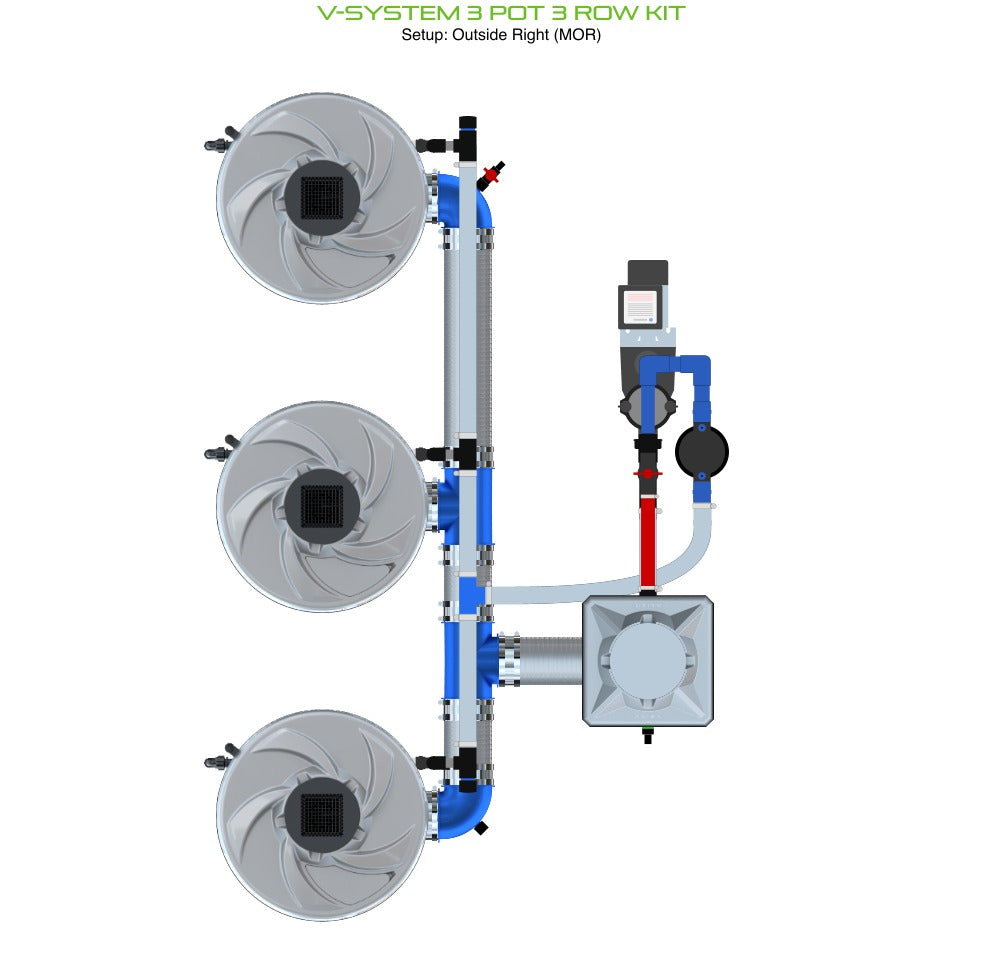 ALIEN Hydroponics V-SYSTEM 3 Pot 3 Row Kit product image 9