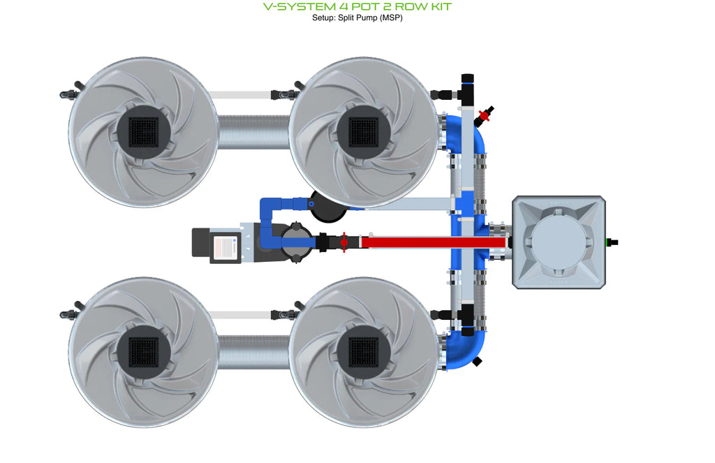 ALIEN Hydroponics V-SYSTEM 4 Pot 2 Row Kit product image 10