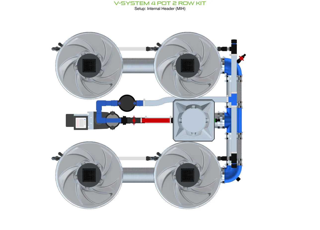 ALIEN Hydroponics V-SYSTEM 4 Pot 2 Row Kit product image 4