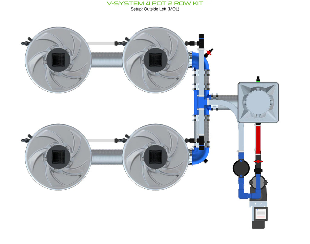 ALIEN Hydroponics V-SYSTEM 4 Pot 2 Row Kit product image 6