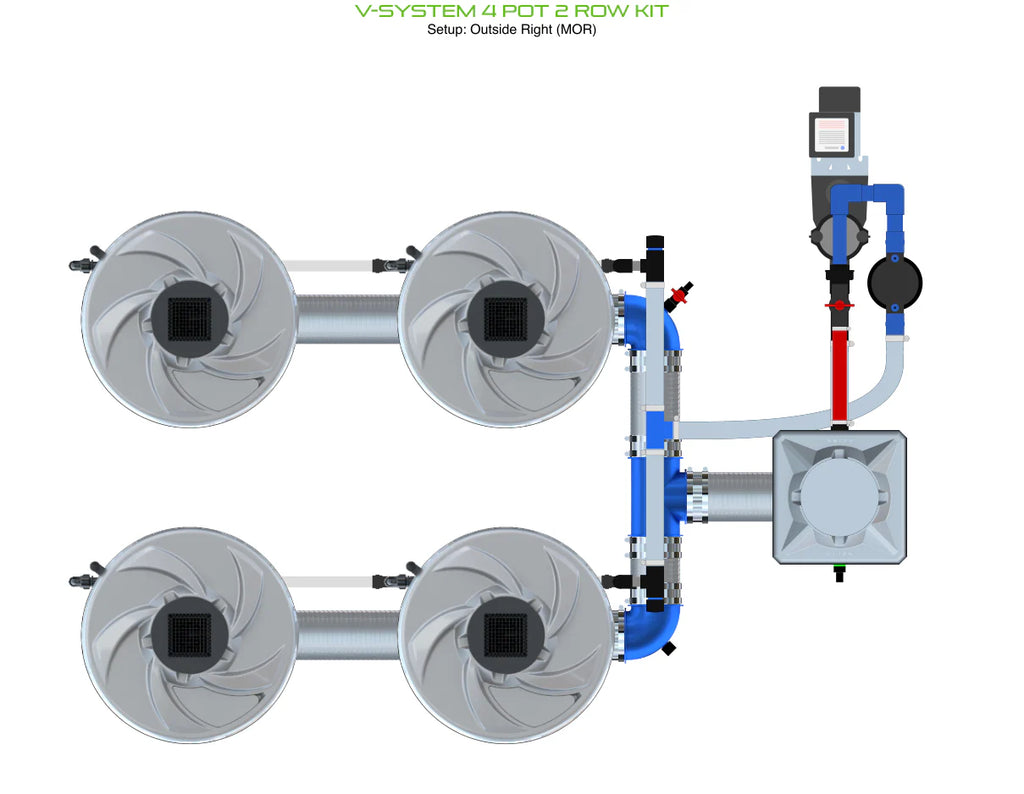 ALIEN Hydroponics V-SYSTEM 4 Pot 2 Row Kit product image 8