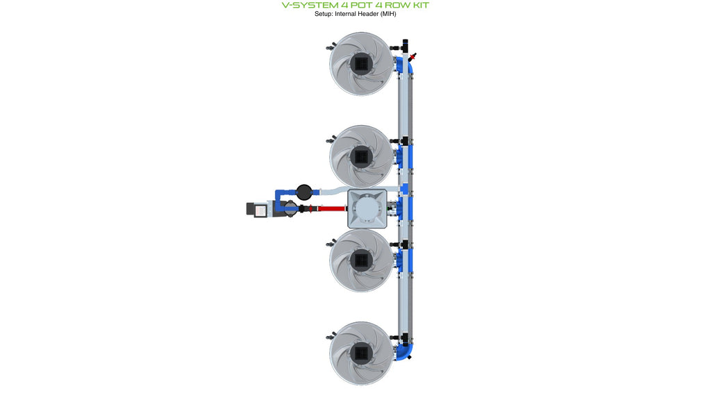 ALIEN Hydroponics V-SYSTEM 4 Pot 4 Row Kit product image 1