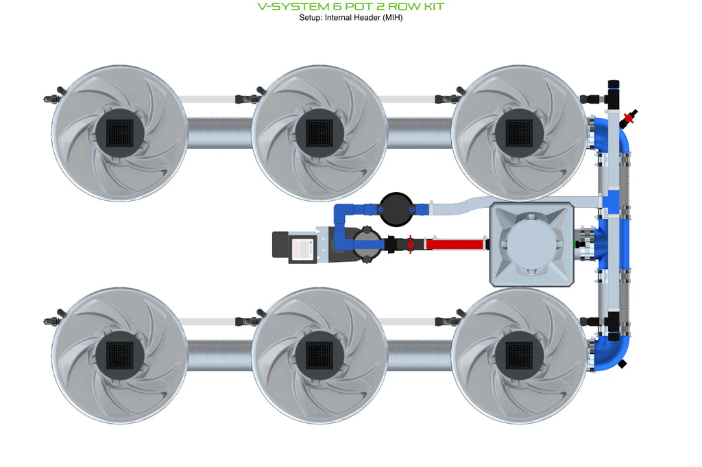 ALIEN Hydroponics V-SYSTEM 6 Pot 2 Row Kit product image 3