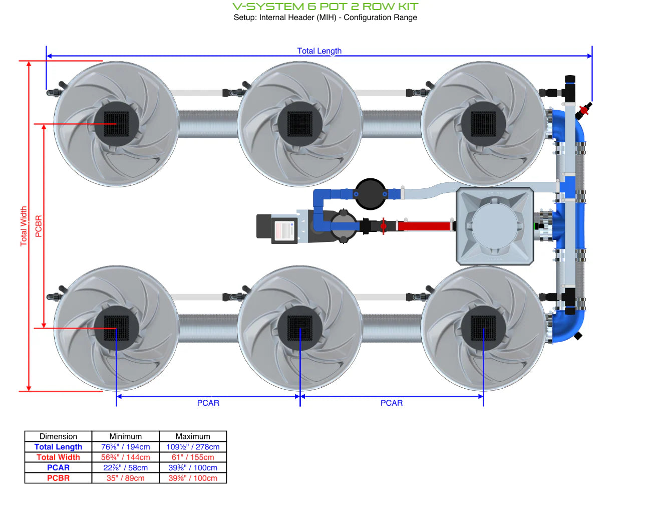 ALIEN Hydroponics V-SYSTEM 6 Pot 2 Row Kit product image 4