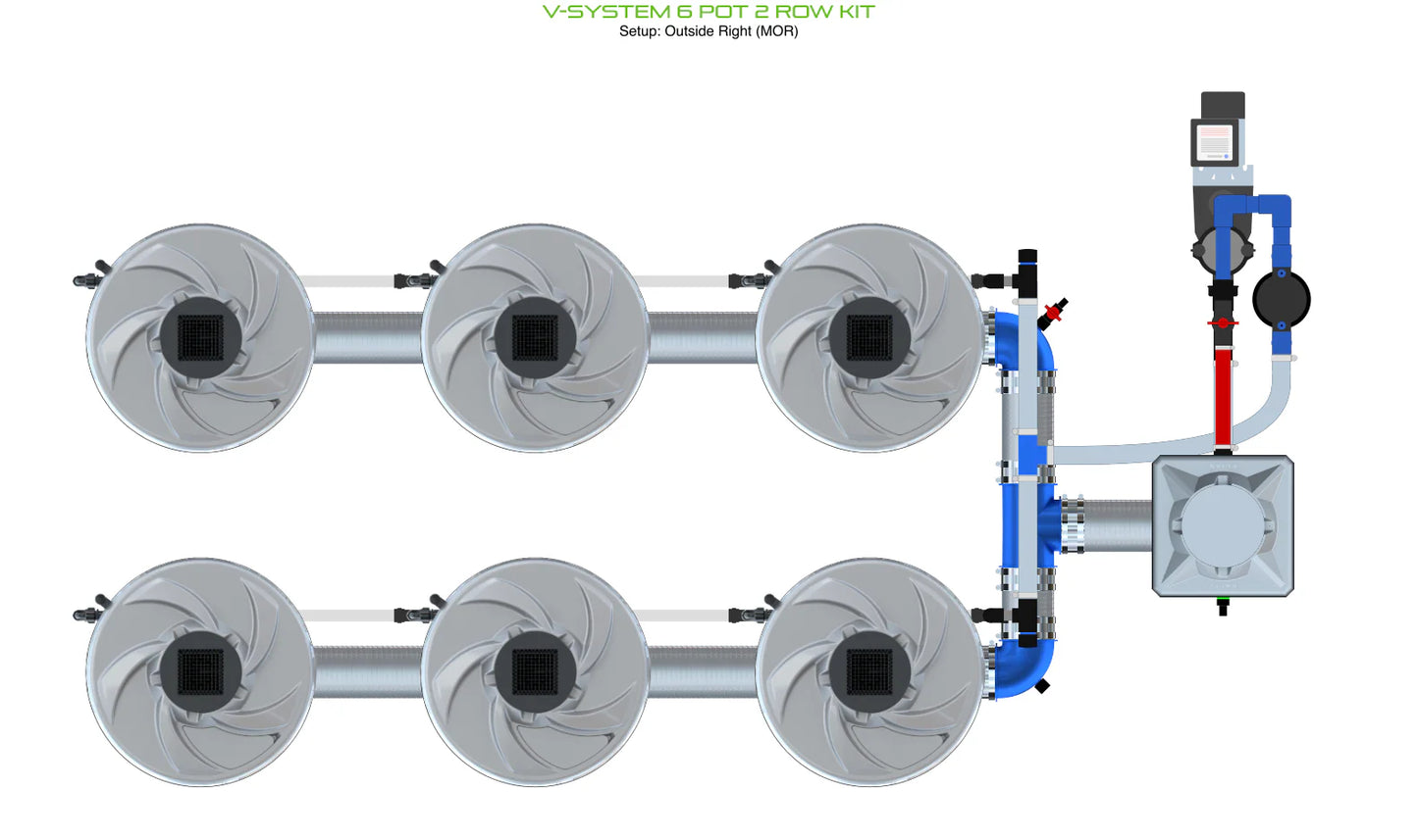 ALIEN Hydroponics V-SYSTEM 6 Pot 2 Row Kit product image 7