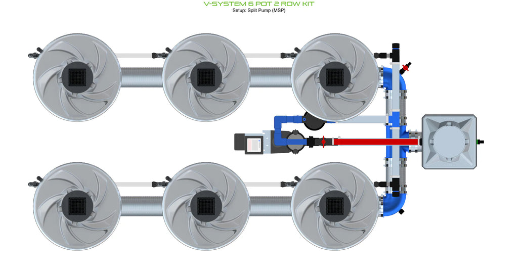 ALIEN Hydroponics V-SYSTEM 6 Pot 2 Row Kit product image 9