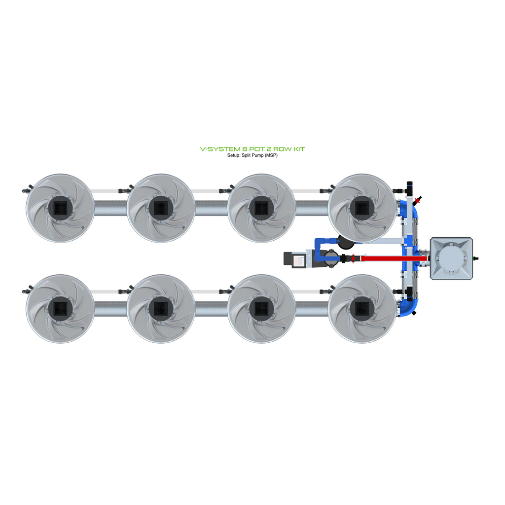 ALIEN Hydroponics V-SYSTEM 8 Pot 2 Row Kit product image 10