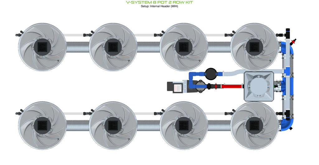 ALIEN Hydroponics V-SYSTEM 8 Pot 2 Row Kit product image 4
