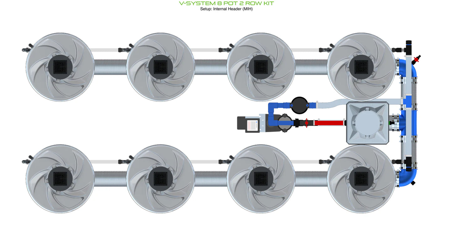 ALIEN Hydroponics V-SYSTEM 8 Pot 2 Row Kit product image 4