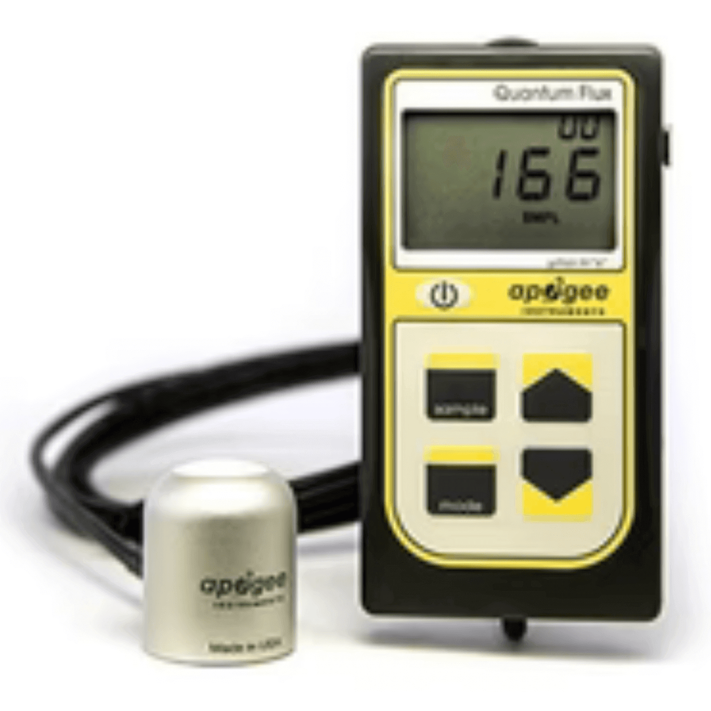 Apogee Instruments MQ-610 Extended PAR Meter for measuring photosynthetic radiation, featuring a digital display and sensor wand.