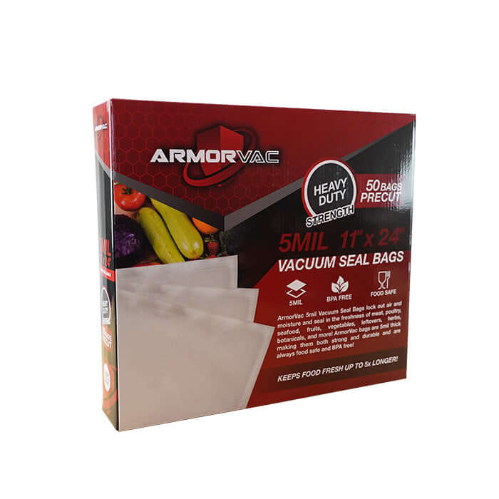 ArmorVac 11"x24" 5mil Precut Vacuum Seal Bags All Clear (50 Pack) product image 5