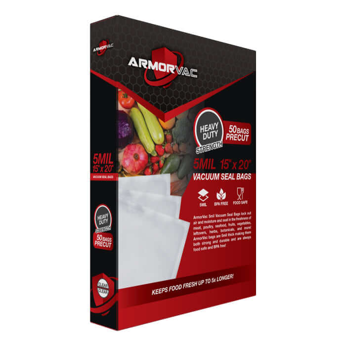 ArmorVac 15"x20" 5mil Precut Vacuum Seal Bags All Clear (50 Pack) product image 5