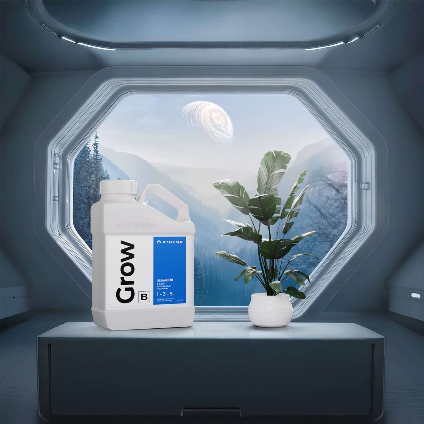 Athena Grow B, Vegetative Hydroponic Nutrient, Balanced Formula for Vigorous Plant Growth, 1 Gallon