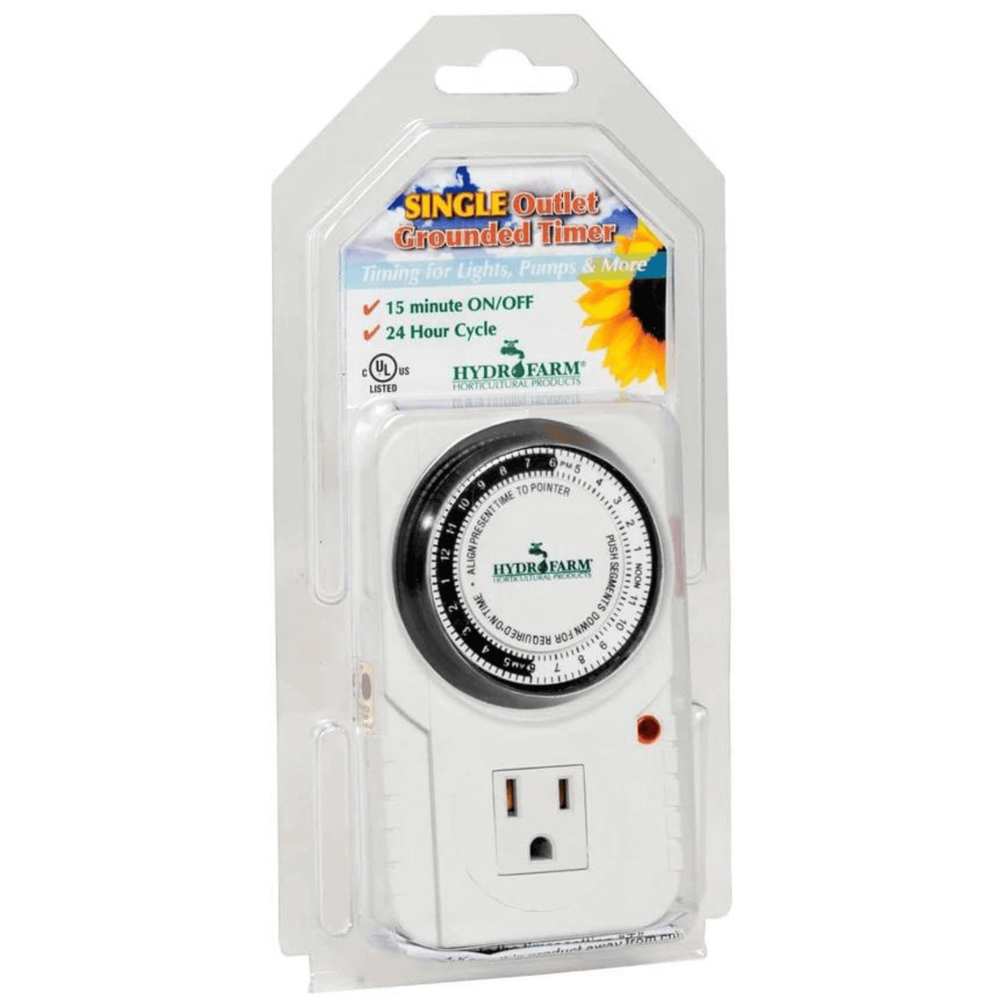 Autopilot Analog Grounded Timer, 1725W, 15A, 24 Hour TM01015 Climate Control