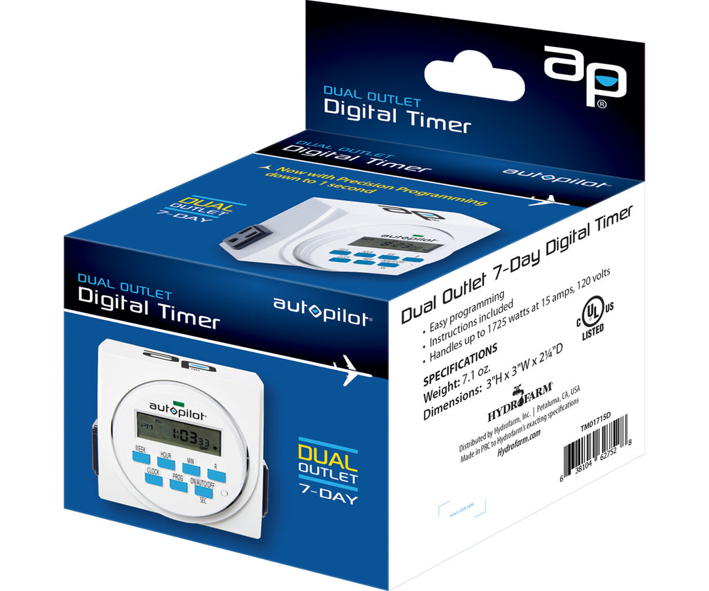 Autopilot Dual Outlet 7-Day Grounded Digital Programmable Timer 1725W product image 4