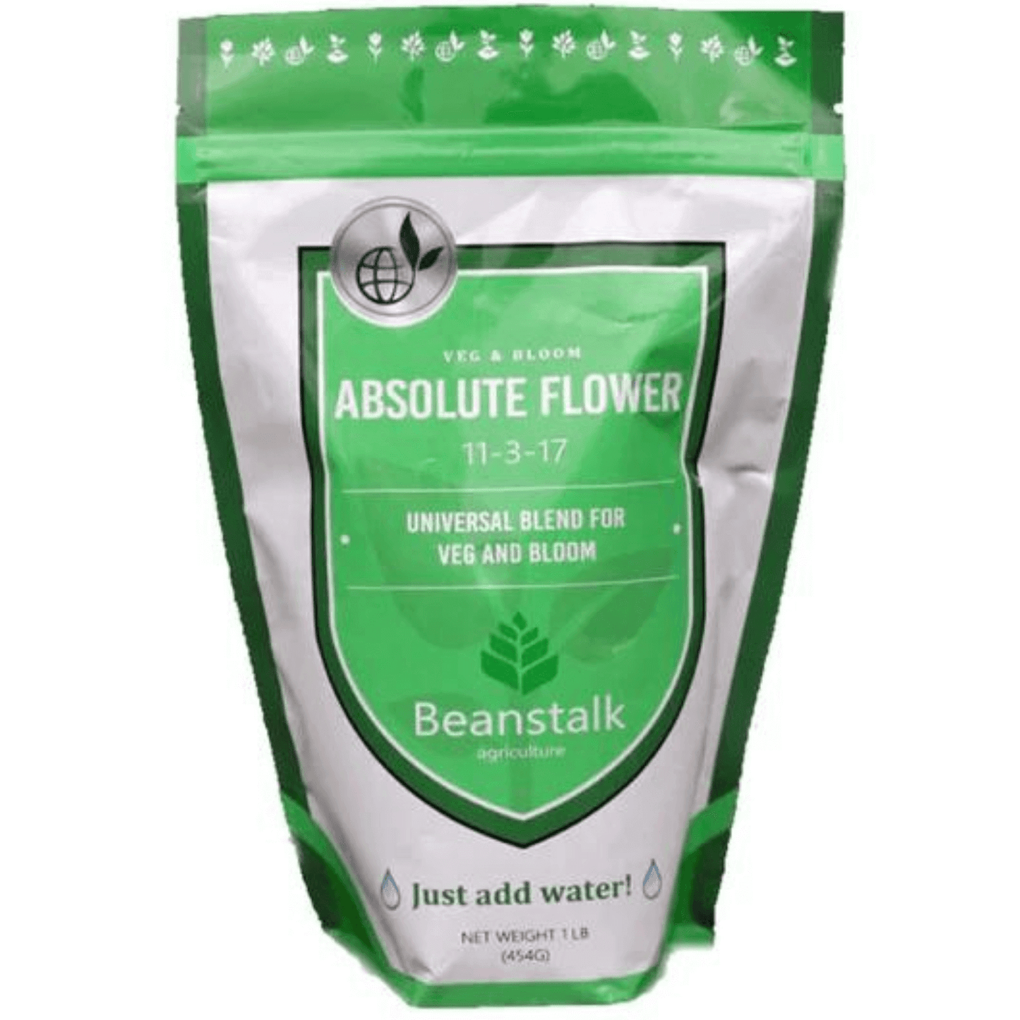 Beanstalk Absolute Flower Fertilizer 1 lb Pouch for Veg and Bloom