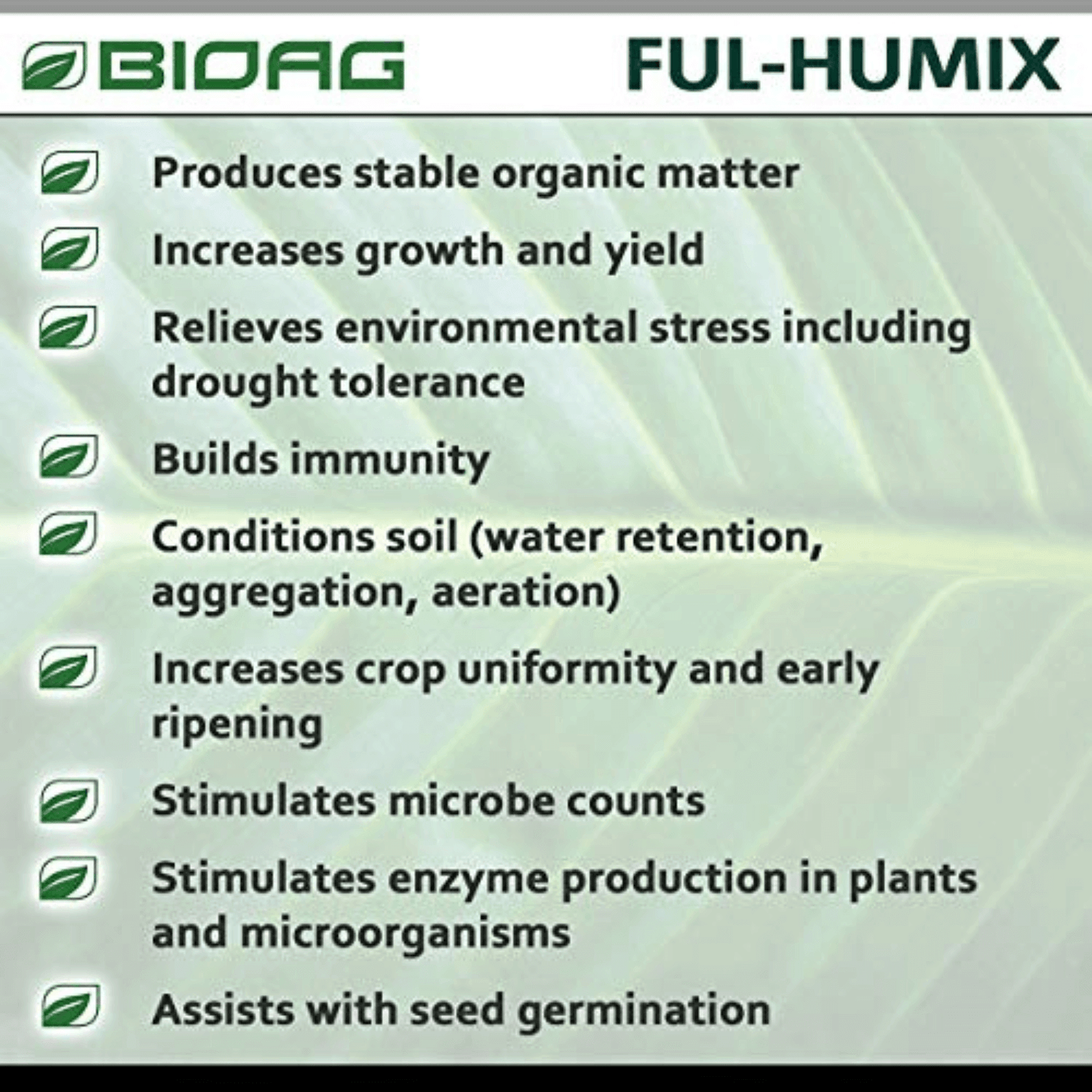 BioAg Ful-Humix Organic Humic Acid, 5 lb Pouch BA72050 Planting & Watering 810051910353