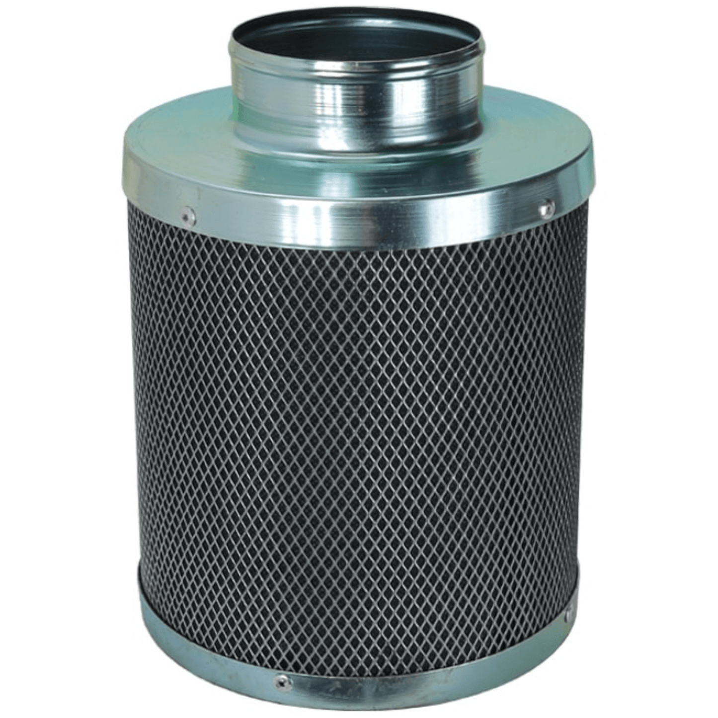 Charco Filters Plus 4" X 8" activated carbon air filter with flange for superior odor removal and 180 CFM airflow.