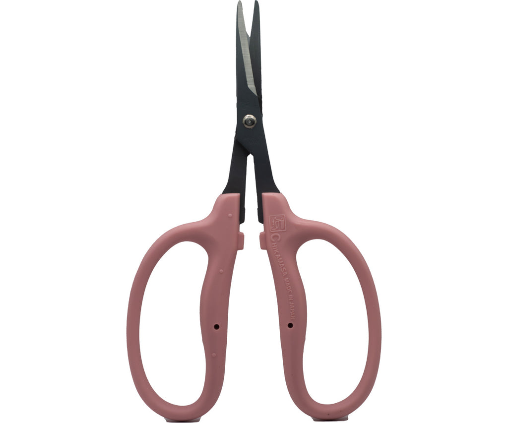 Chikamasa B500SRFP Scissors Curved Blade Pink Fluorine/SS/EL product image 1