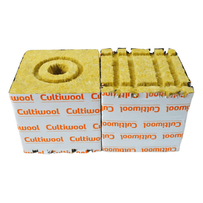 Cultiwool 6" x 6" x 6" Blocks of Cultilene Rockwool w/ Optidrain product image 2