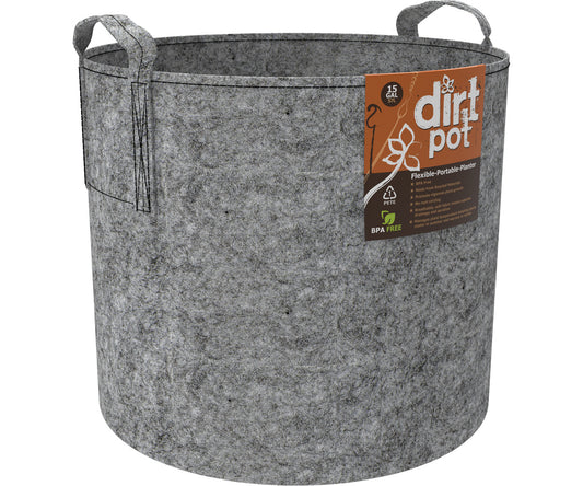 Dirt Pot Flexible Portable Planter Grey 15 gal w/ handles product image 1