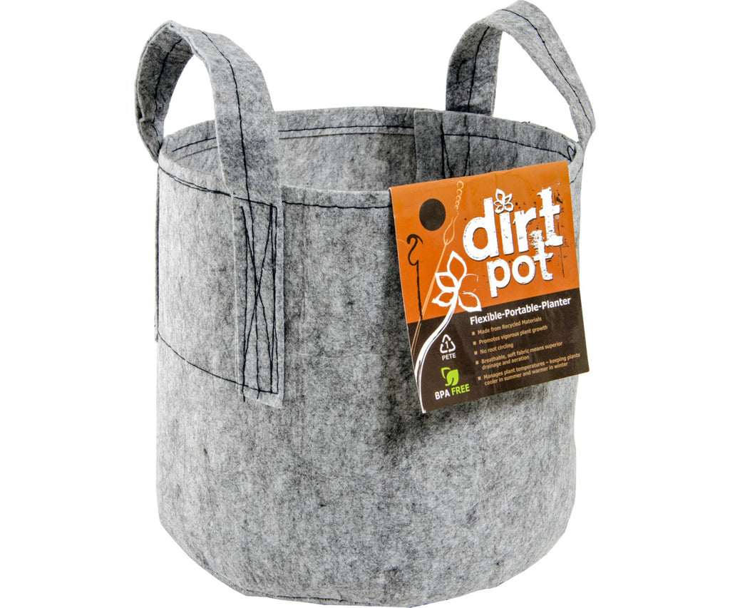 Dirt Pot Flexible Portable Planter Grey 20 gal w/ handles product image 2