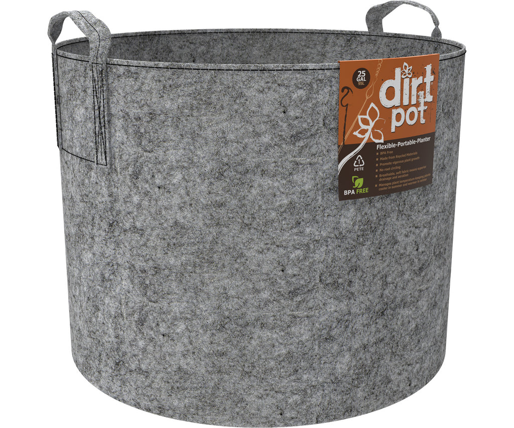 Dirt Pot Flexible Portable Planter Grey 25 gal w/ handles product image 1