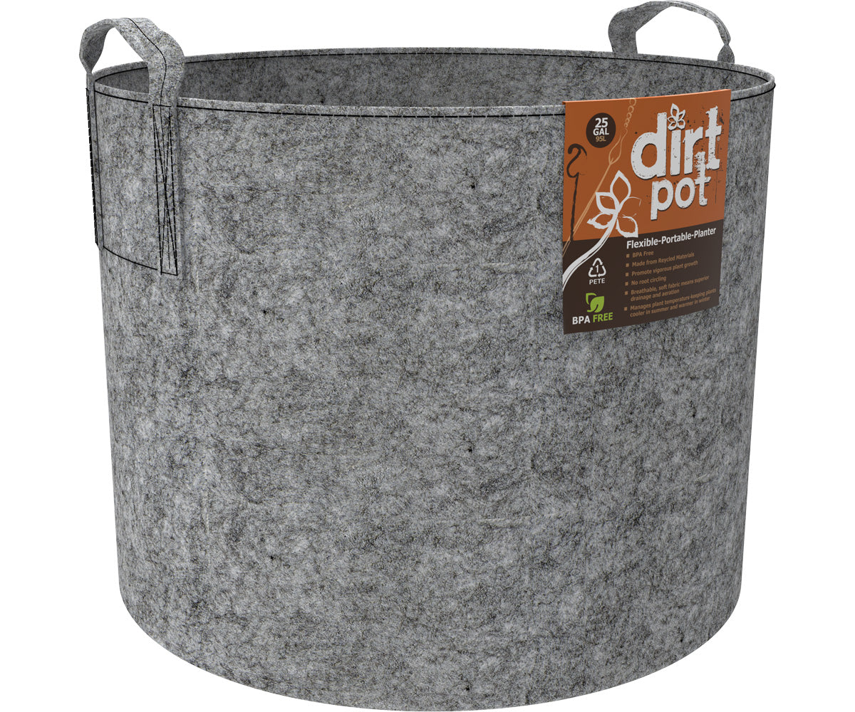 Dirt Pot Flexible Portable Planter Grey 25 gal w/ handles product image 1