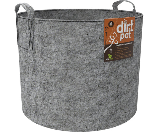 Dirt Pot Flexible Portable Planter Grey 25 gal w/ handles product image 1