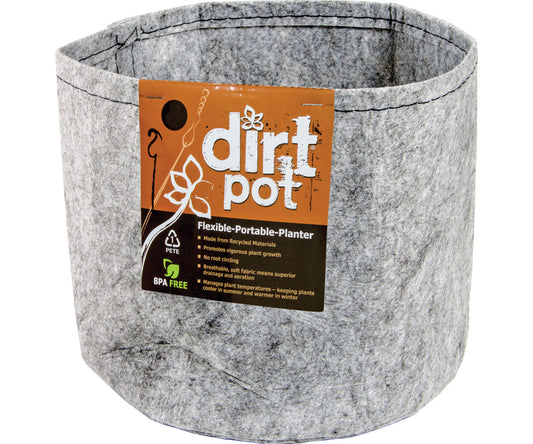 Dirt Pot Flexible Portable Planter Grey 3 gallon no handles product image 1