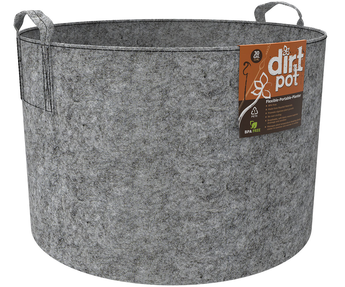 Dirt Pot Flexible Portable Planter Grey 30 gal w/ handles product image 1