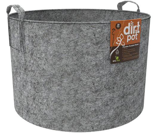 Dirt Pot Flexible Portable Planter Grey 30 gal w/ handles product image 1