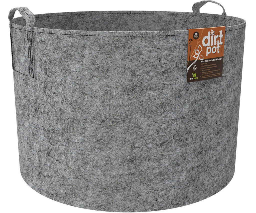Dirt Pot Flexible Portable Planter Grey 45 gal w/ handles product image 1